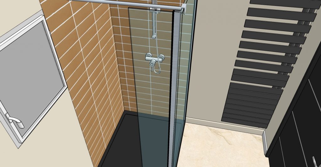 View on shower area